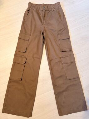 Arizona Jean Company Brown Cargo Jumpsuit-Style Pants